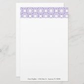 Paars cirkelpatroon — Verzamel uw schrijfbenodigdh Briefpapier (Voorkant / Achterkant)