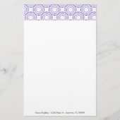 Paars cirkelpatroon — Verzamel uw schrijfbenodigdh Briefpapier (Voorkant)