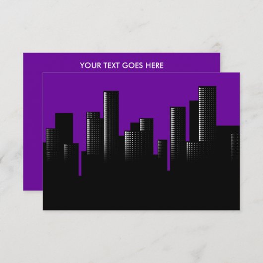 paars cityschap kaart (Voorkant / Achterkant)