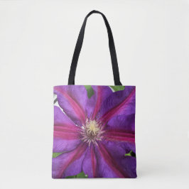 Paars Clematis Blossom Tote Bag