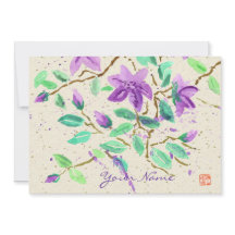 Paars Clematis-Waterverf waswassen