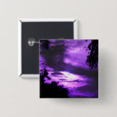 Paars Clouded Sky Vierkante Button 5,1 Cm (Voorkant /achterkant)