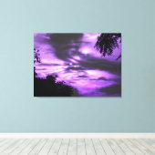 Paars-Clouded Sunrise Wrapped Canvas Print (Insitu (Houten vloer))