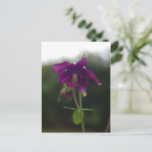 Paars Columbine Briefkaart (Staand voorkant)