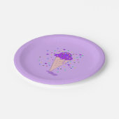 Paars Confetti-ijsschuimkaf Papieren Bordje (Gekanteld)
