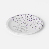 Paars Confetti Vrijgezellenfeest Bord (Gekanteld)