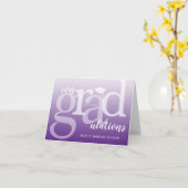 Paars ConGRADAfstuderen gefeliciteerd Kaart (Gele Bloem)