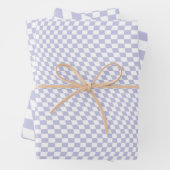 Paars controleringspatroon met wieltjes inpakpapier vel (In situ)