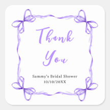 Paars Coquette Lint Bruiloftsontbijt Bedankt