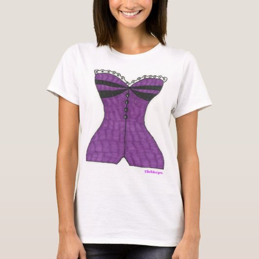 Paars corset t-shirt (Voorkant)