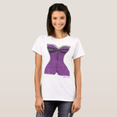 Paars corset t-shirt (Voorkant volledig)