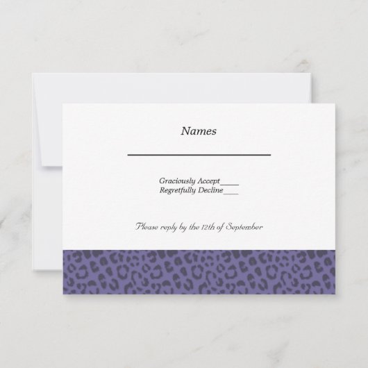 Paars Cougar Pattern RSVP (Achterkant)