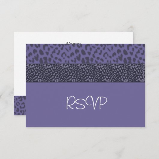 Paars Cougar Pattern RSVP (Voorkant / Achterkant)