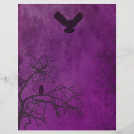 Paars crèmekleurig houten halloween scrapbook