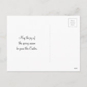 Paars Crocus Easter Greeting Briefkaart (Achterkant)