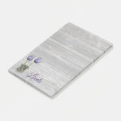 Paars Crocus Weathered Wood Gepersonaliseerd Post-it® Notes (Schuin)