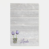 Paars Crocus Weathered Wood Gepersonaliseerd Post-it® Notes (Voorkant)