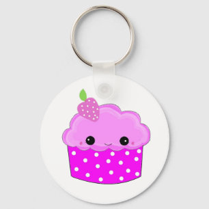 Paars cupcake, bevroren sleutelhanger