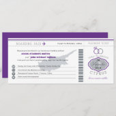 Paars-Cyprus uitnodiging tot inschrijving op het h (Voorkant / Achterkant)