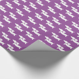 Paars Dachshund Wiener Dog Gift Wrap Papier