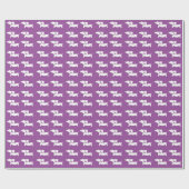 Paars Dachshund Wiener Dog Gift Wrap Papier (Vlak)