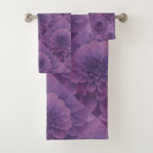 Paars Dahlia Bad Handdoek (Insitu)