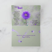 Paars Dahlia Birthday van papa Kaart (Binnen)