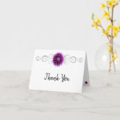 Paars Dahlia Dank je wel Kaart (Gele Bloem)