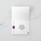 Paars Dahlia Dank je wel Kaart (Binnen)