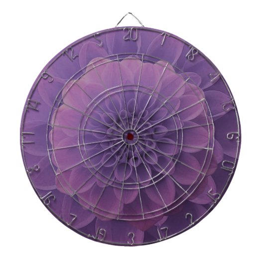 Paars Dahlia Dartbord (Voorkant)
