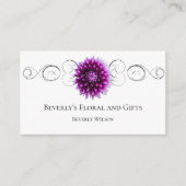 Paars Dahlia Floral Shop Visitekaartje (Voorkant)