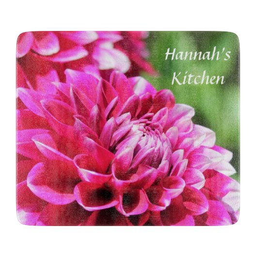  Paars Dahlia Gepersonaliseerd snijcomité Snijplank (Voorkant)