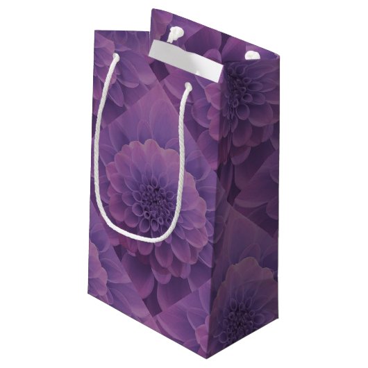 Paars Dahlia Klein Cadeauzakje (Achterkant Gekanteld)