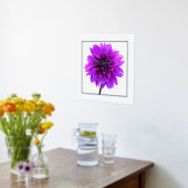 Paars Dahlia met Folie Welkom & Edge Print Poster (Laag (Keuken))