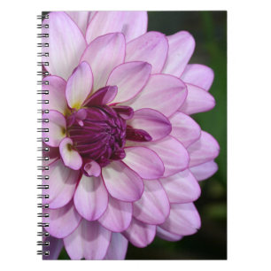 Paars dahlia notitieboek bloesems