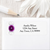Paars Dahlia Return Address Label (Insitu)