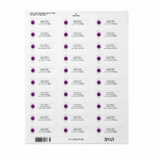 Paars Dahlia Return Address Label (Full Sheet)