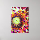 Paars Dahlia - schilderij van pop waterverf Canvas Afdruk (Voorkant)