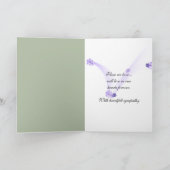 Paars Dahlia Sympathie Kaart (Binnen)