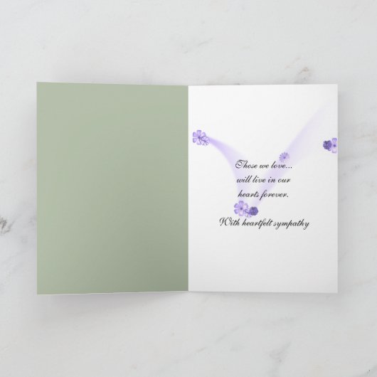 Paars Dahlia Sympathie Kaart (Binnen)