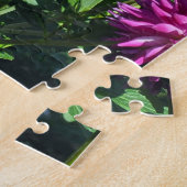 Paars dahlia tuin legpuzzel (Zijkant)