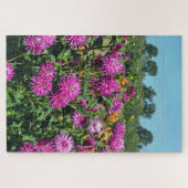 Paars dahlia tuin legpuzzel (Horizontaal)