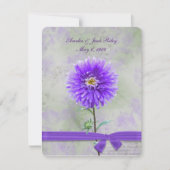 Paars Dahlia Wedding Vow Renewal Kaart (Voorkant)