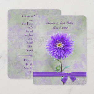 Paars Dahlia Wedding Vow Renewal Kaart