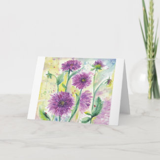 Paars dahlias-kaart kaart