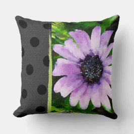Paars Daisy-accentuskussen Kussen