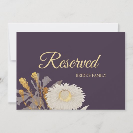 Paars Daisy Antiek Weddenschap Gereserveerd (Voorkant)