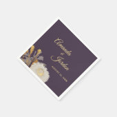 Paars Daisy Antiek Wedding Cocktail Napkin Servet (Hoek)