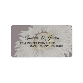 Paars Daisy Antiek Wedding RSVP Adres Etiket
