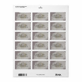 Paars Daisy Antiek Wedding RSVP Adres Etiket (Full Sheet)